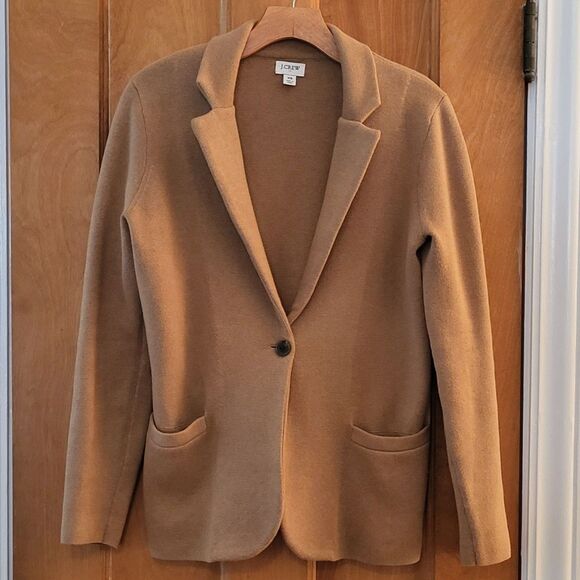 J.Crew Schoolboy Sweater Blazer, Hthr Acorn, Warm & Comfy + Professional! Sz XS - Picture 5 of 12